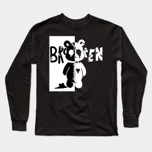 Broken Bear Design Long Sleeve T-Shirt